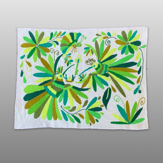 Honor Tenango Bordado Verde / Green Honor Tenango Embroidered Panel
